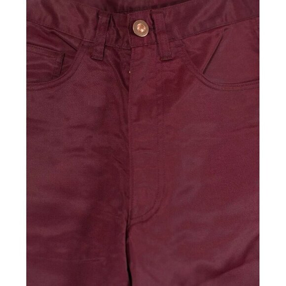 Jean Paul Gaultier JPG Womens Small Burgundy Red Jeans Skinny Leg Vintage Pants - Picture 3 of 6